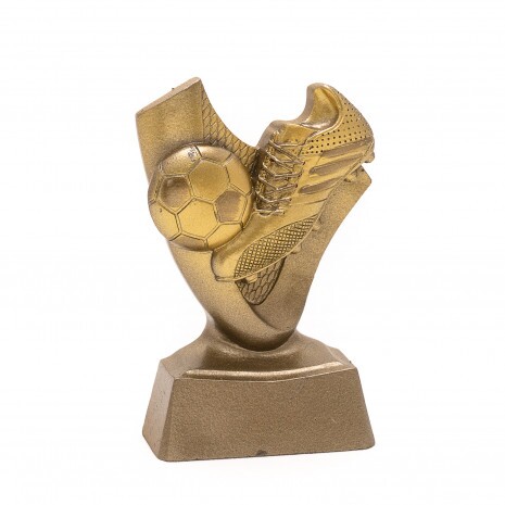 Fotbal (pantofi mici, minge) statuie din rășină