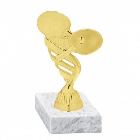 Tenis de masă figurină de aur cu bază