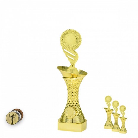 General pe un suport cu coloană de aur