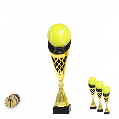 Minge de tenis pe un trofeu negru/auriu A