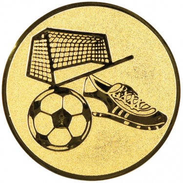 Fotbal (pantofi, minge) Inserție aur 25 mm