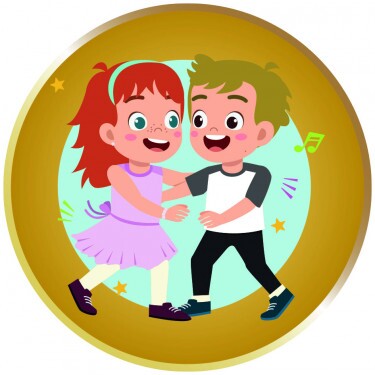 Pereche de dans albastră Inserție