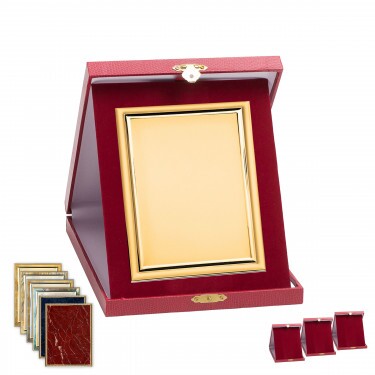 Cutie pentru plachetă cu aspect de piele, bordo