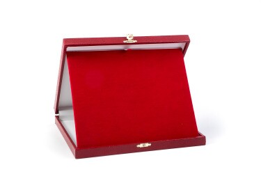 Cutie pentru plachetă cu aspect de piele, bordo