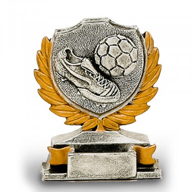 Fotbal (pantofi, minge) statuie din rășină