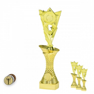 General pe un suport cu coloană de aur