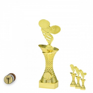 Tenis de masă pe un suport cu coloană de aur